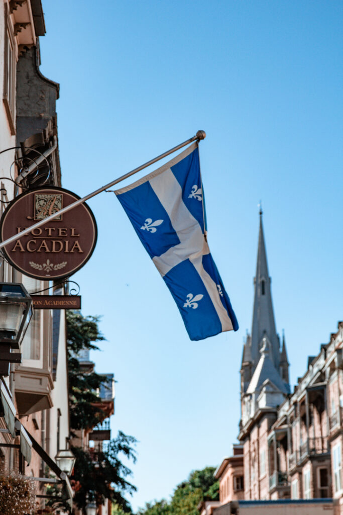 Quebec Flag | Weekend Itinerary: Best Things to do in Quebec City | My Wandering Voyage travel blog  #Quebec #QuebecCity #Canada #Travel