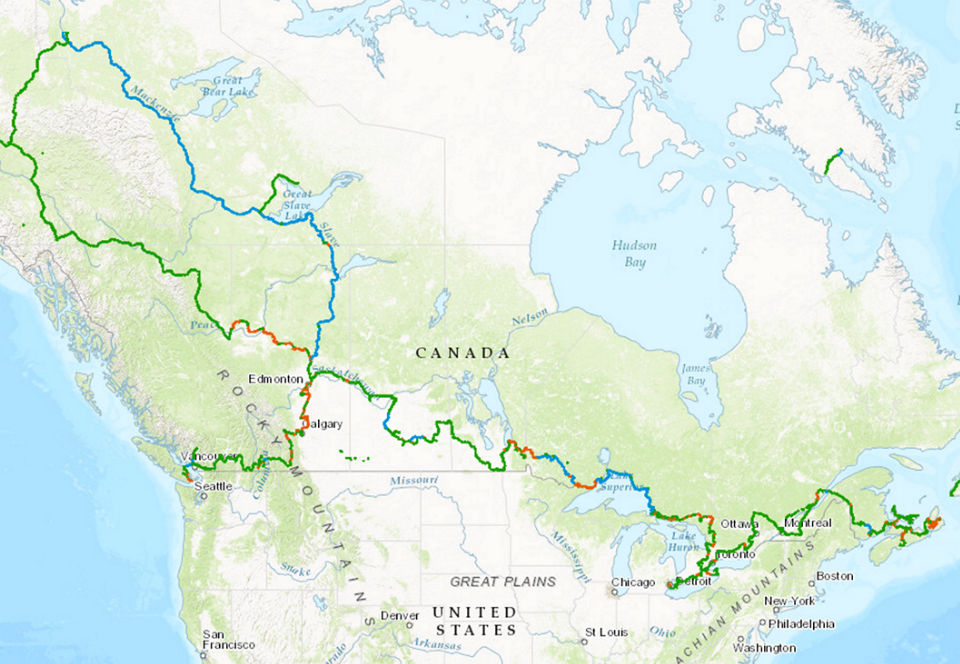 Map of Trans-Canada Trail | My Wandering Voyage travel blog