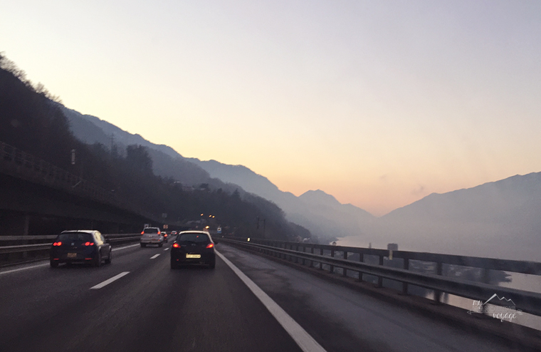 Alps road trip sunset on the Autobahn | My Wandering Voyage Travel Blog