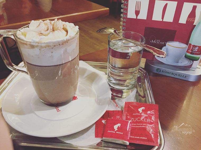 Hot chocolate from Cafe Mozart in Salzburg, Austria | My Wandering Voyage Travel Blog