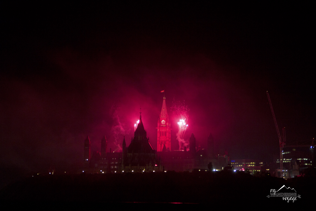End Canada Day with a bang by watching the fantastic fireworks show at Parliament Hill in Ottawa | My Wandering Voyage travel blog