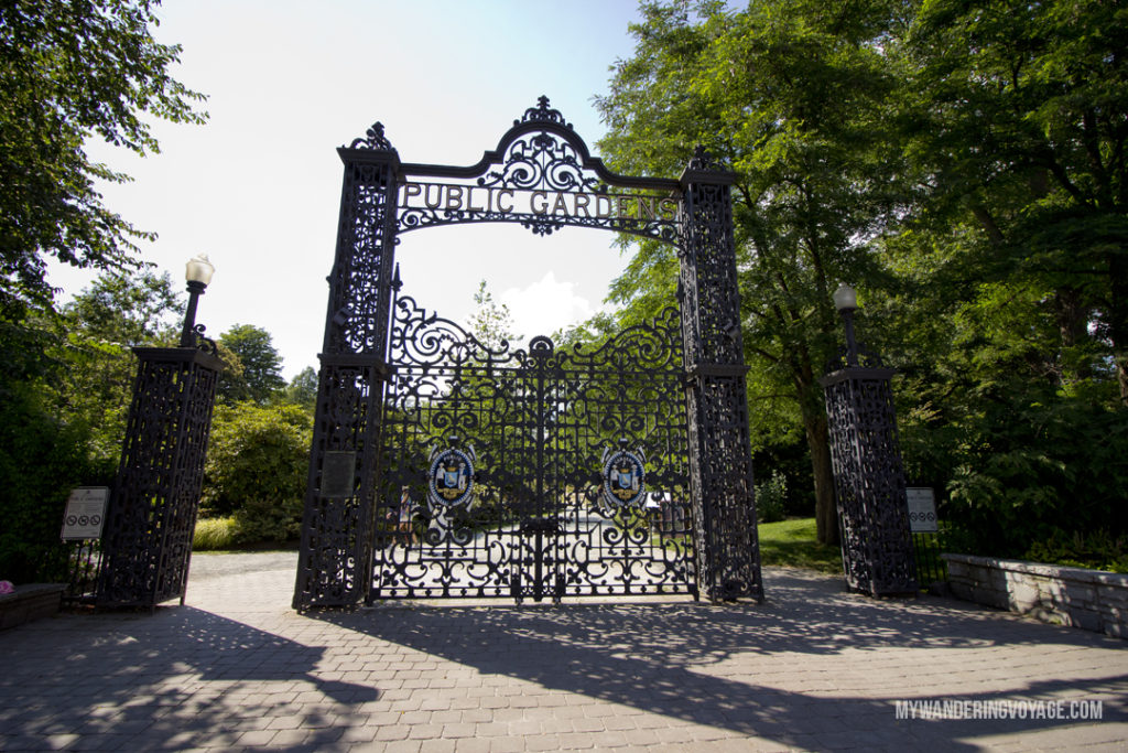 Halifax Public Gardens - From its delicious eats, historic buildings and magnificent waterfront, there is much to do in Halifax. Bring your walking shoes and a camera, because you’re going to want to capture the beauty of this city on the Atlantic Ocean | My Wandering Voyage travel blog