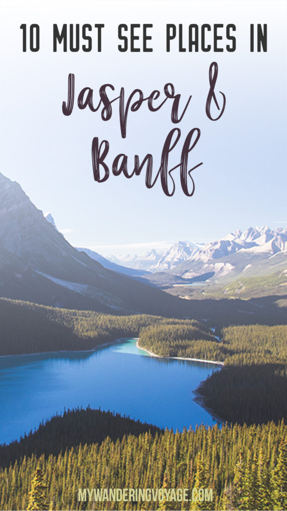10 places you must stop between Jasper and Banff, Alberta – No Canadian trip is complete without experiencing Jasper National Park and Banff National Park. Here’s what you should see in Canada’s top tourist destination. | My Wandering Voyage travel blog