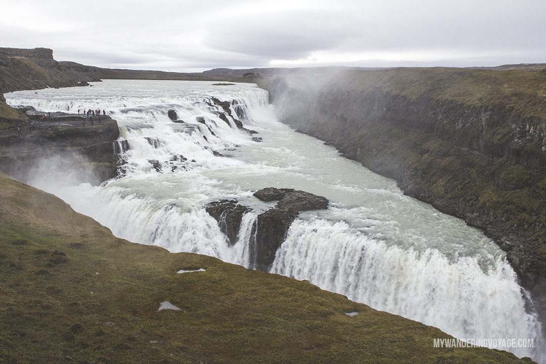 Gullfoss - The Golden Circle is a well-known destination in Iceland, and it’s easy to see why. The Golden Circle is part of a road loop that can be seen in a day from Reykjavik and hits some of Iceland’s most famous landmarks | My Wandering Voyage travel blog