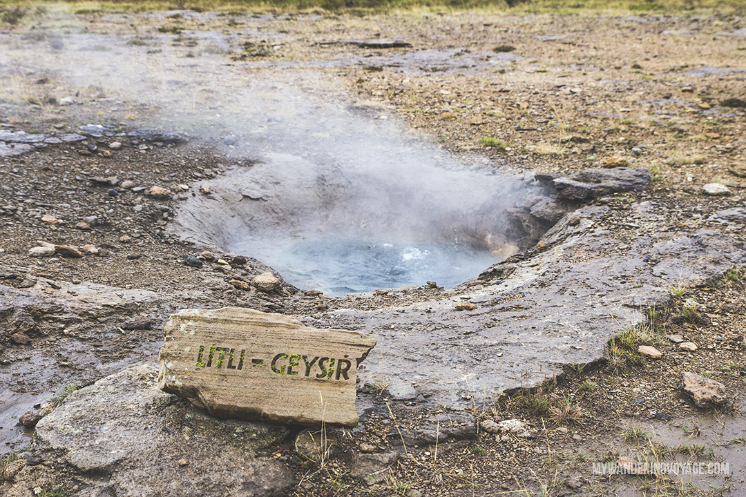 Litli-Geysir - The Golden Circle is a well-known destination in Iceland, and it’s easy to see why. The Golden Circle is part of a road loop that can be seen in a day from Reykjavik and hits some of Iceland’s most famous landmarks | My Wandering Voyage travel blog