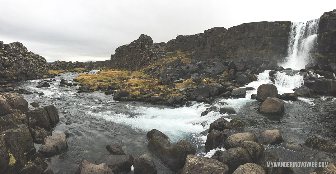 Öxarárfoss - The Golden Circle is a well-known destination in Iceland, and it’s easy to see why. The Golden Circle is part of a road loop that can be seen in a day from Reykjavik and hits some of Iceland’s most famous landmarks | My Wandering Voyage travel blog