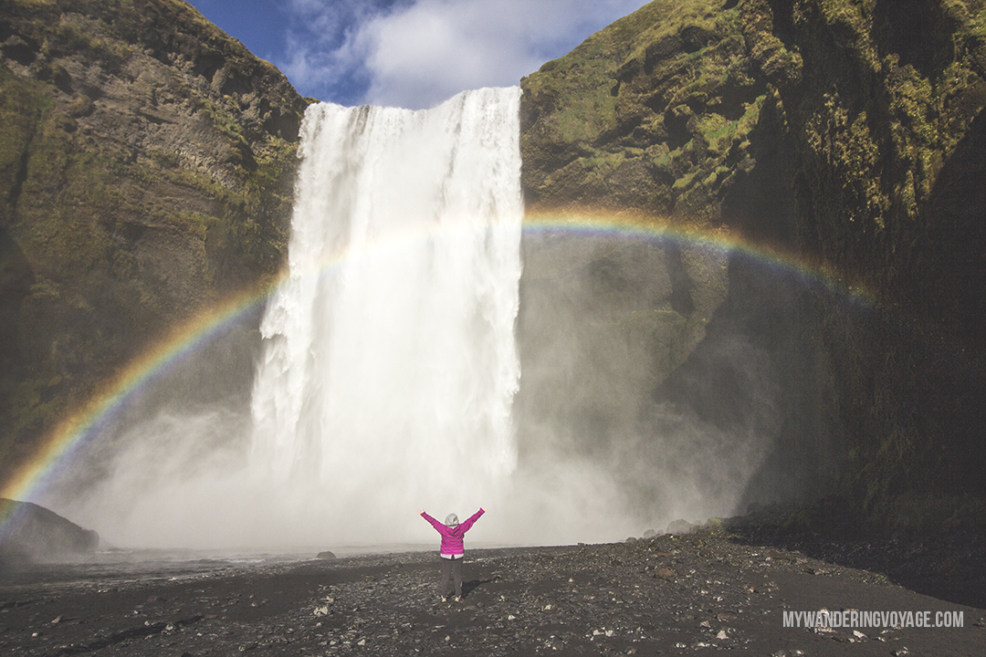 Skogafoss - Don’t leave Iceland without going to these eight stops along Iceland’s South Shore | My Wandering Voyage travel blog