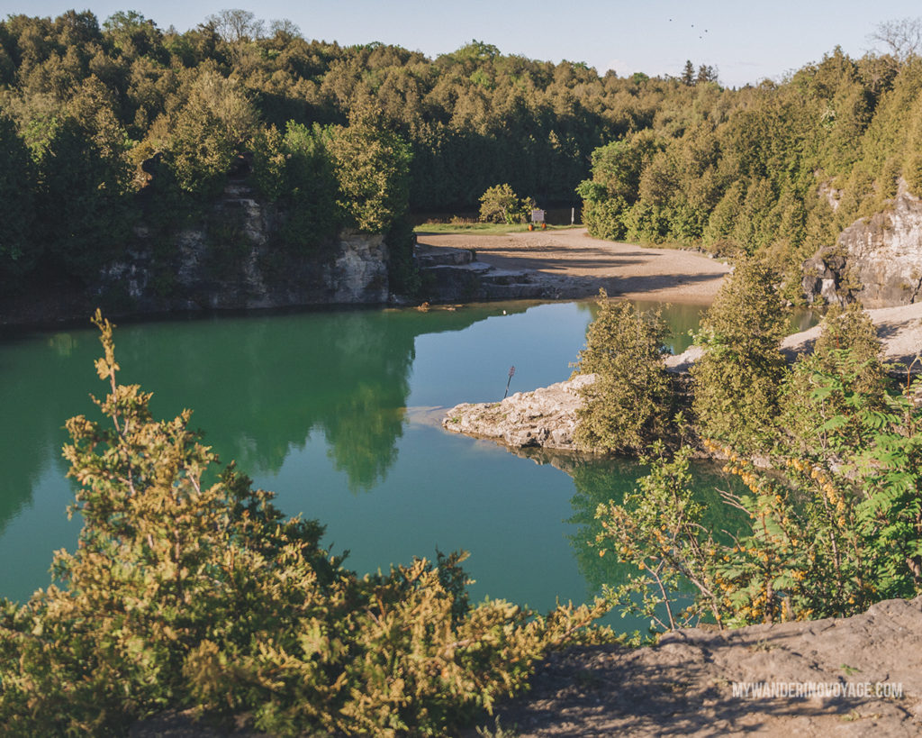 Elora Quarry | The ultimate list of things to do in Elora, Ontario. Visit Elora for its small town charm, natural beauty and one-of-a-kind shops and restaurants | My Wandering Voyage travel blog