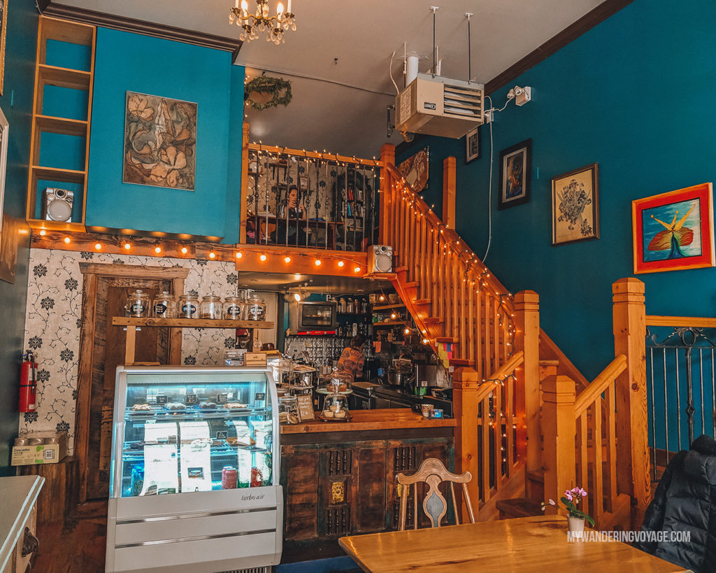 Elora Lost and Found Cafe | The ultimate list of things to do in Elora, Ontario. Visit Elora for its small town charm, natural beauty and one-of-a-kind shops and restaurants | My Wandering Voyage travel blog