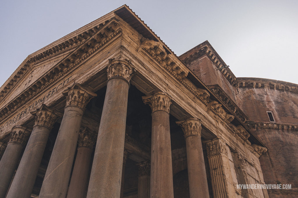 Pantheon, Rome, Italy | With these 23 mistakes to avoid in Rome, Italy, you’ll be a seasoned traveller before you even land in the airport. | My Wandering Voyage travel blog #Rome #traveltips #travel #Italy