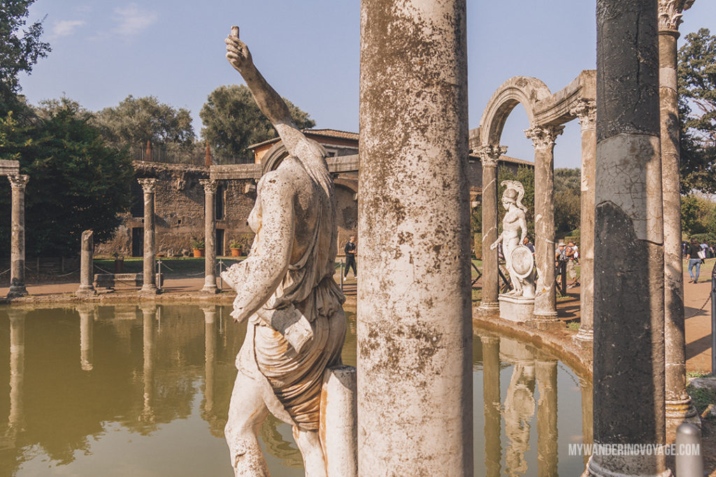 Villa Adriana canopus | Visit UNESCO World Heritage Sites Villa Adriana and Villa d’Este in a day trip to Tivoli, Italy, a mountainside town about 30 kilometres from Rome. | My Wandering Voyage travel blog #rome #italy #travel #UNESCO