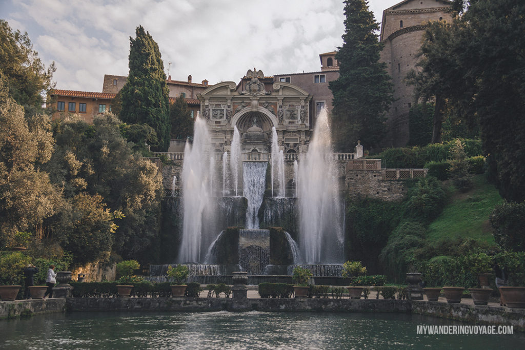 Villa d'Este fountain of Neptune | Visit UNESCO World Heritage Sites Villa Adriana and Villa d’Este in a day trip to Tivoli, Italy, a mountainside town about 30 kilometres from Rome. | My Wandering Voyage travel blog #rome #italy #travel #UNESCO