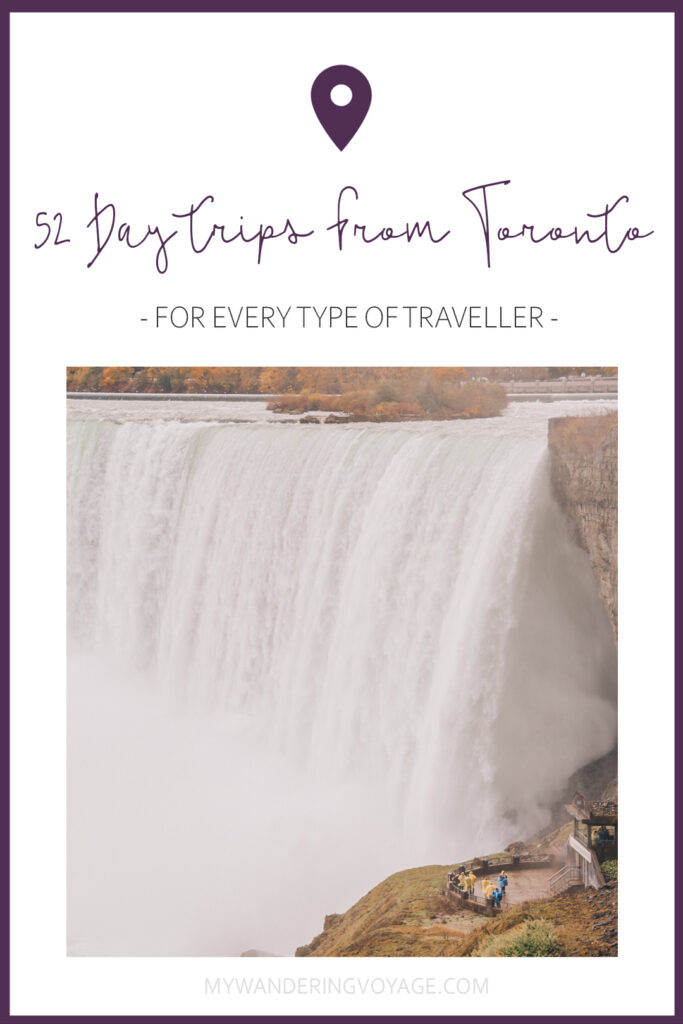 Are you an explorer? A foodie? Or how about a beach bum? There’s something for everyone in this list of fantastic day trips from Toronto, Canada | My Wandering Voyage travel blog #toronto #ontario #canada #ontariotravel #travel