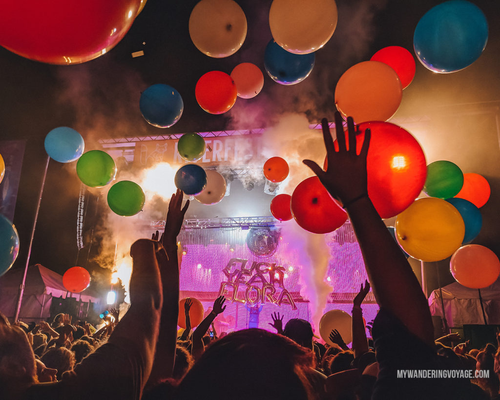 Bright and colourful photo of Riverfest Elora music festival | With the powerful device in your pocket you can take incredible photos of your travels. Here is the ultimate guide to smartphone travel photography. | My Wandering Voyage travel blog #travel #photography #tips #travelphotography #smartphonephotography