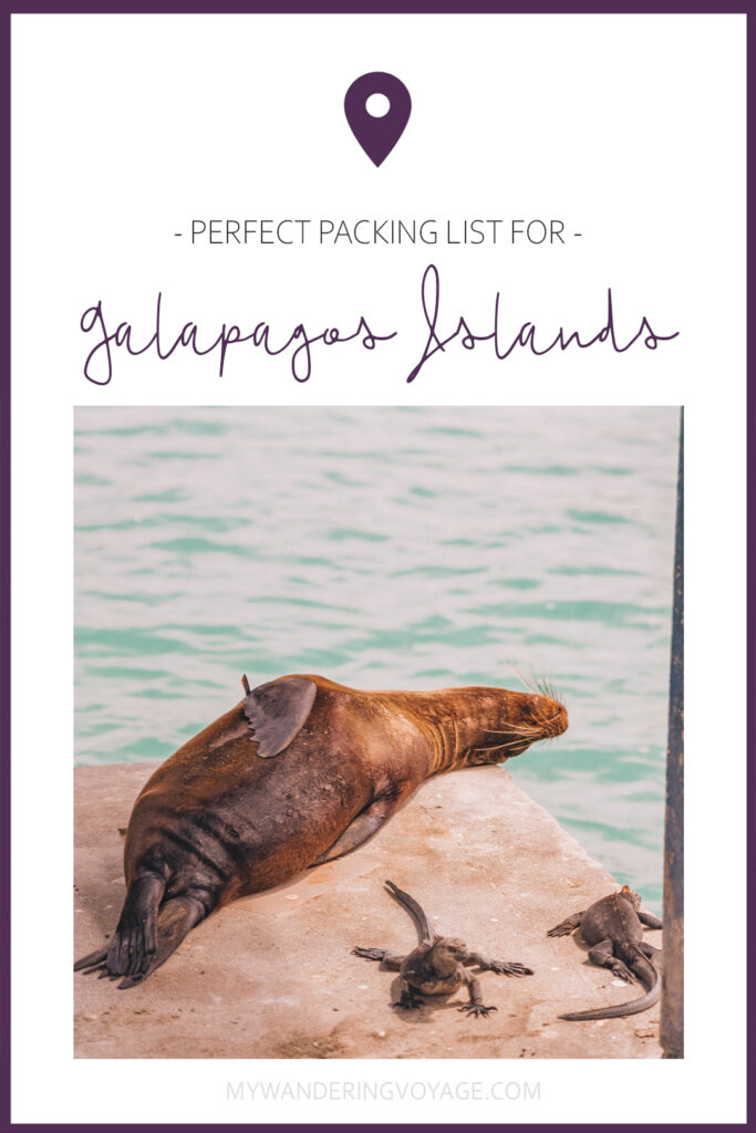What to pack for the Galapagos Islands. Find out what to bring, what to leave at home, when the best time to visit the Galapagos Islands is, and other tips in this Galapagos packing list. | My Wandering Voyage travel blog #travel #galapagos #galapagosislands #packinglist
