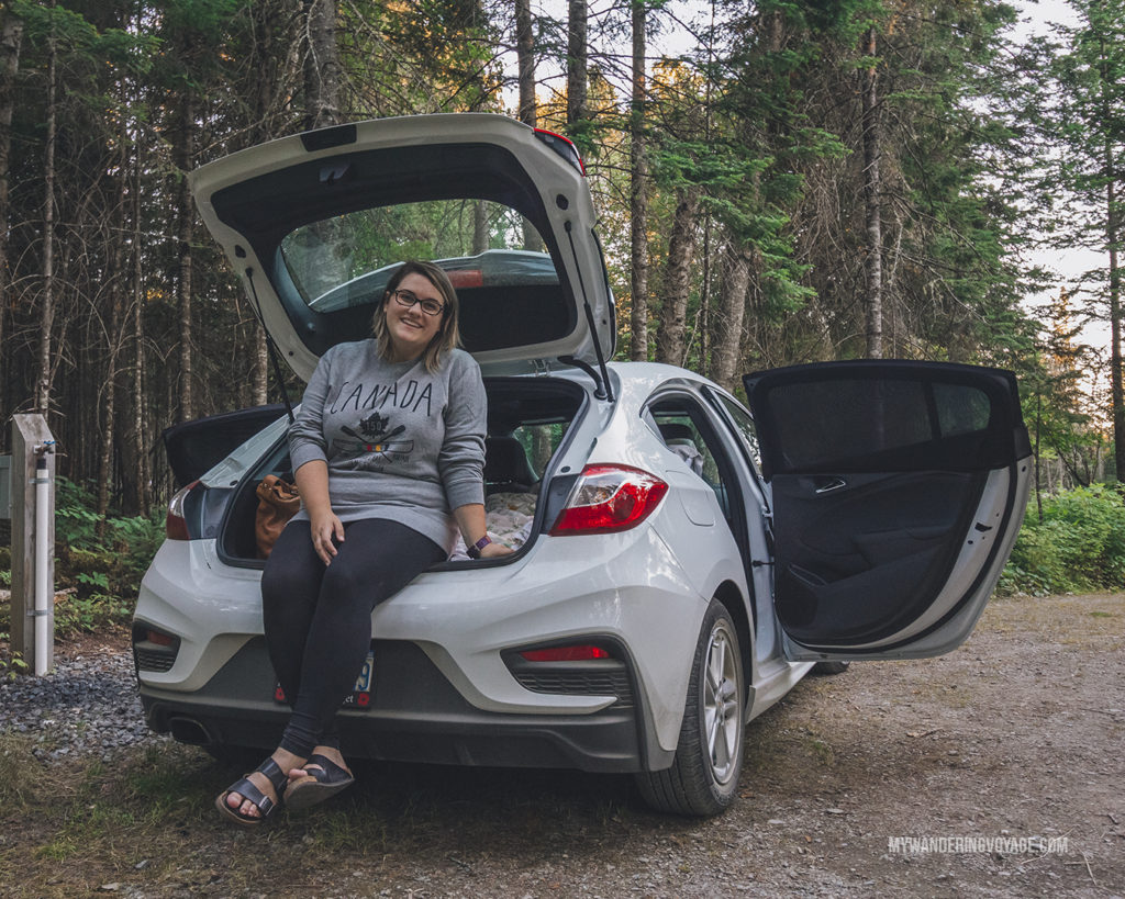 Sleeping in your car | When road trip season hits, don’t be caught unprepared. Make sure you have everything you need with this road trip packing list for a successful and enjoyable trip | My Wandering Voyage travel blog #travel #roadtrip #packing #USA #Canada