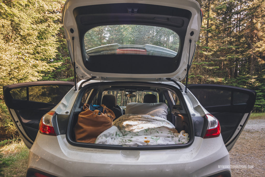 Sleep in your car | When road trip season hits, don’t be caught unprepared. Make sure you have everything you need with this road trip packing list for a successful and enjoyable trip | My Wandering Voyage travel blog #travel #roadtrip #packing #USA #Canada