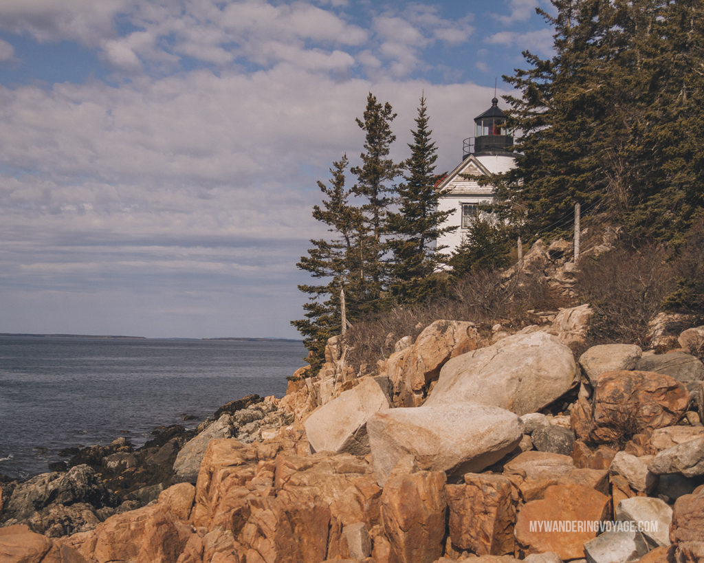 Bass Harbor Lighthouse | This New England road trip itinerary will take you on the scenic route from Boston to Portland, Mid Coast Maine and Acadia National Park. | My Wandering Voyage #Boston #Portland #Maine #travel