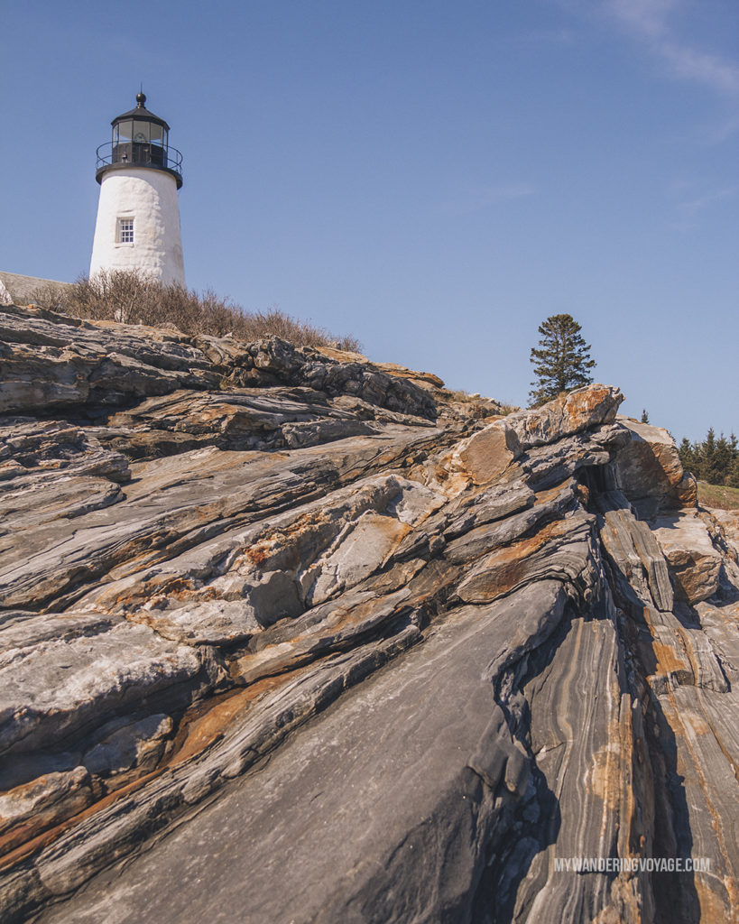 Pemaquid Lighthouse, Maine | This New England road trip itinerary will take you on the scenic route from Boston to Portland, Mid Coast Maine and Acadia National Park. | My Wandering Voyage #Boston #Portland #Maine #travel
