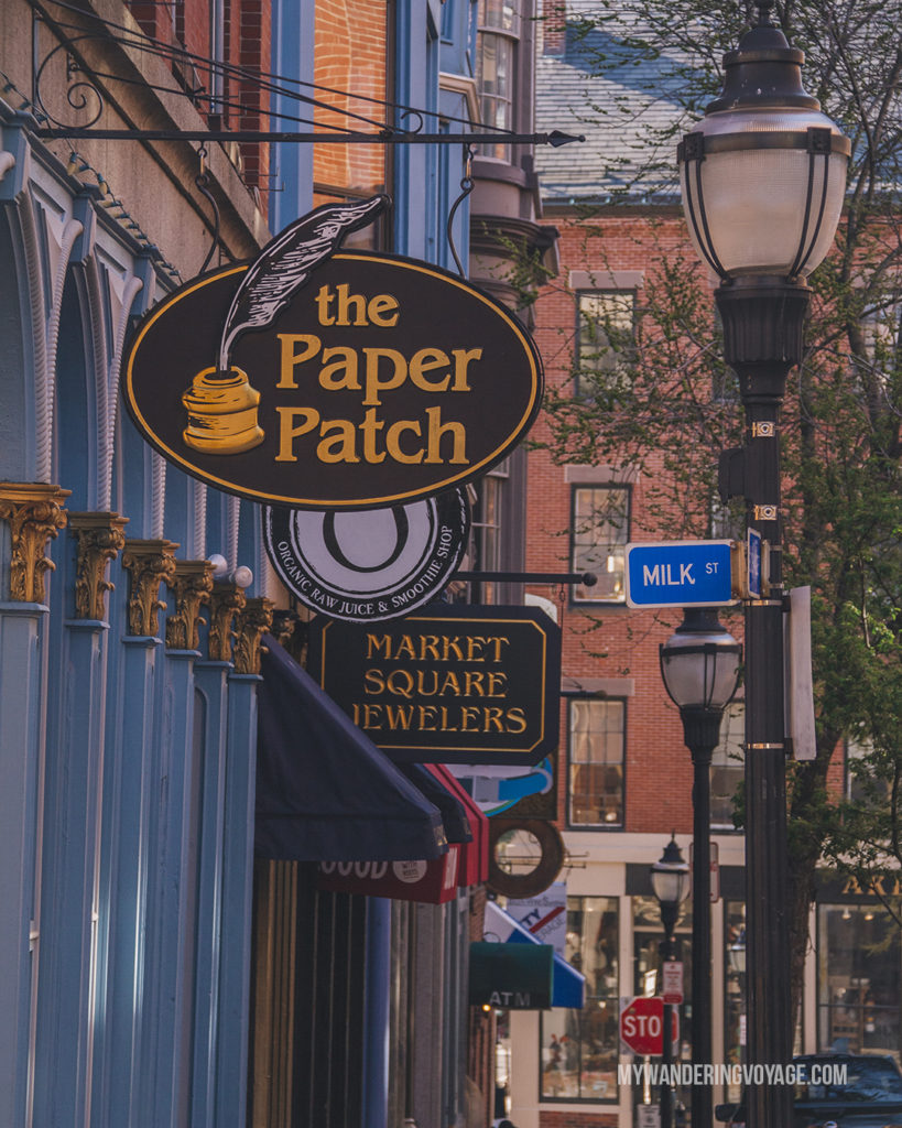 Portland Exchange Street | This New England road trip itinerary will take you on the scenic route from Boston to Portland, Mid Coast Maine and Acadia National Park. | My Wandering Voyage #Boston #Portland #Maine #travel