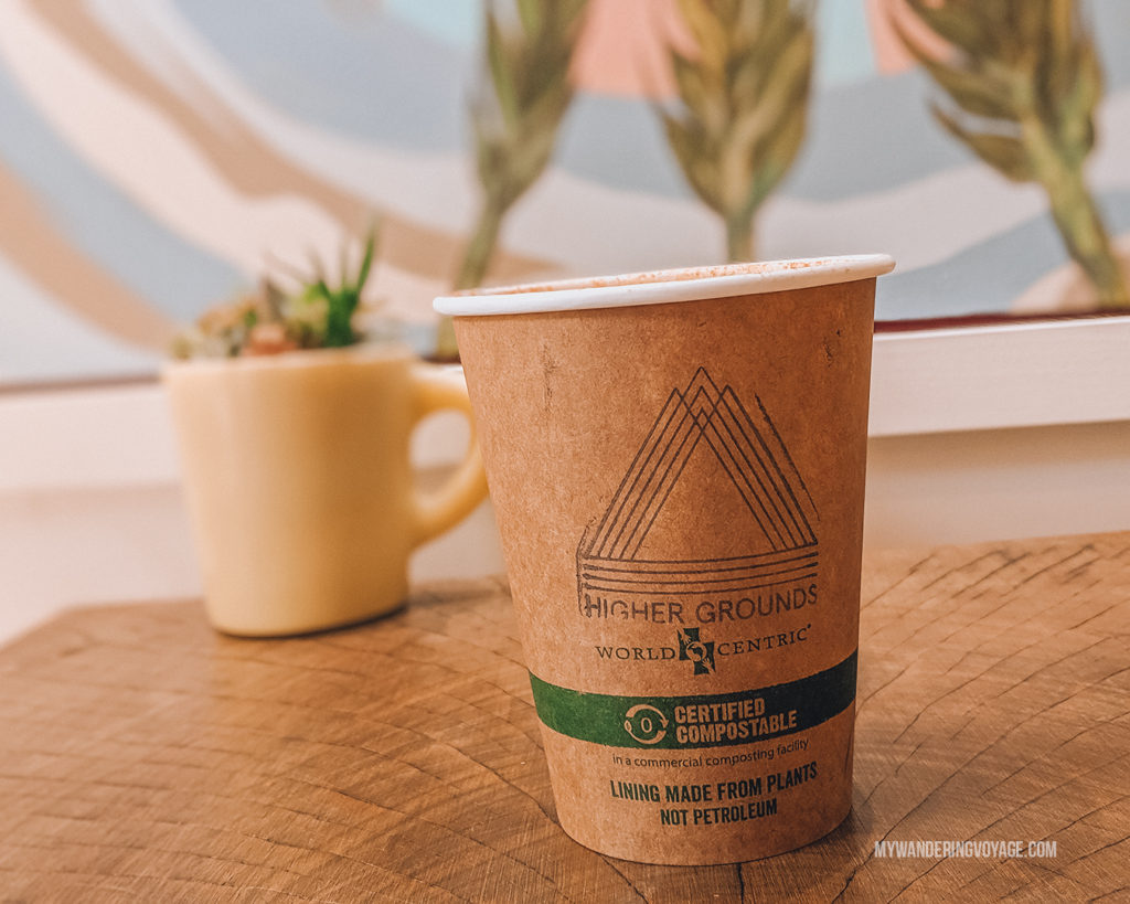 Higher Grounds Coffee, Portland | This New England road trip itinerary will take you on the scenic route from Boston to Portland, Mid Coast Maine and Acadia National Park. | My Wandering Voyage  #Boston #Portland #Maine #travel