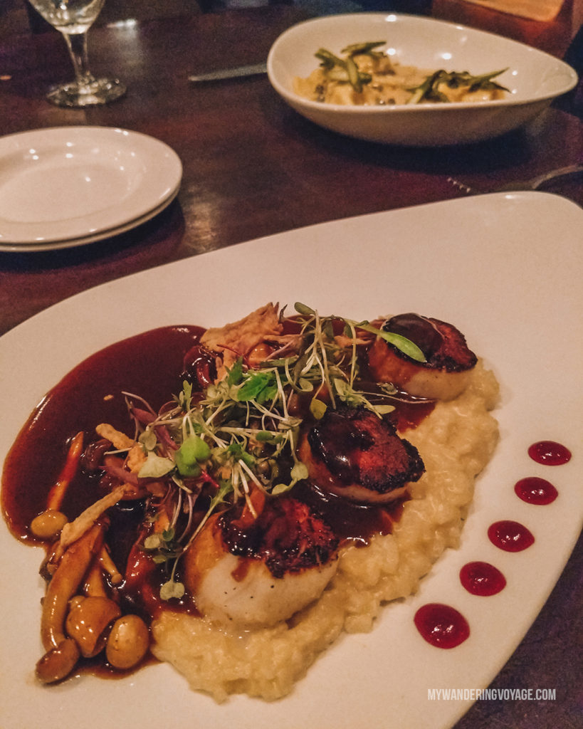 BlueFin seared scallops | Grab your best gal pals or significant other for the ultimate weekend getaway in Portland, Maine. Find where to stay, what to eat and things to do in this guide to Portland, Maine. | My Wandering Voyage travel blog #Portland #Maine #USA #travel