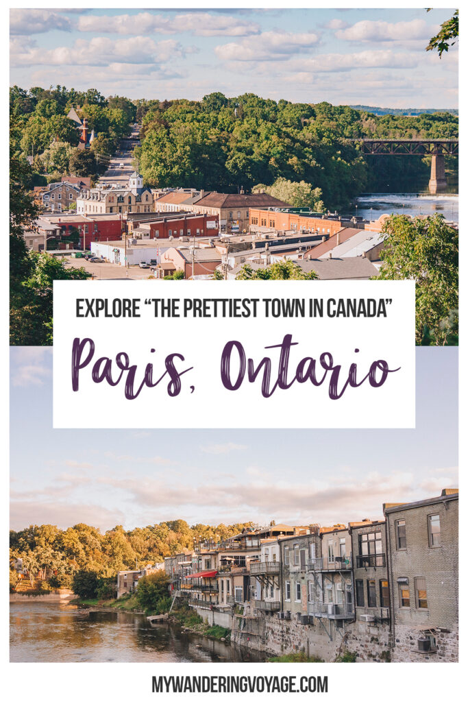 Enjoy a peaceful paddle down the Grand River, then explore the best things to do in Paris, Ontario, Canada and area with this ultimate guide to Brant County and the Brant Blue Canoe Experience. #GoodTimesInBrant #BrantCounty #ParisOntario #Ontario #Travel | My Wandering Voyage Travel Blog