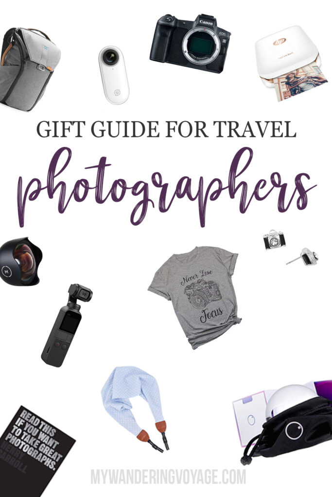 Travel photographers are the easiest group of people to buy a gift for, but there are so many options to choose from! That's why I've put together this handy guide of gifts for travel photographers. #travel #photography #travelphotography #giftguide