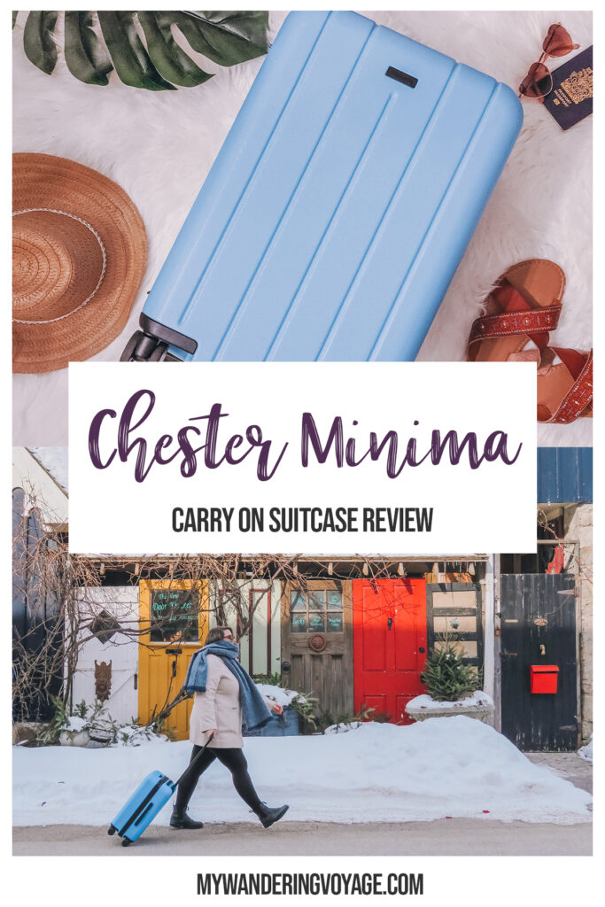 Everything you need to know about the CHESTER Minima, a perfect carry on luggage for travel. In this CHESTER luggage review, you’ll find out why it’s the best carry on suitcase in the market. #packing #carryon #luggage #travel | My Wandering Voyage travel blog
