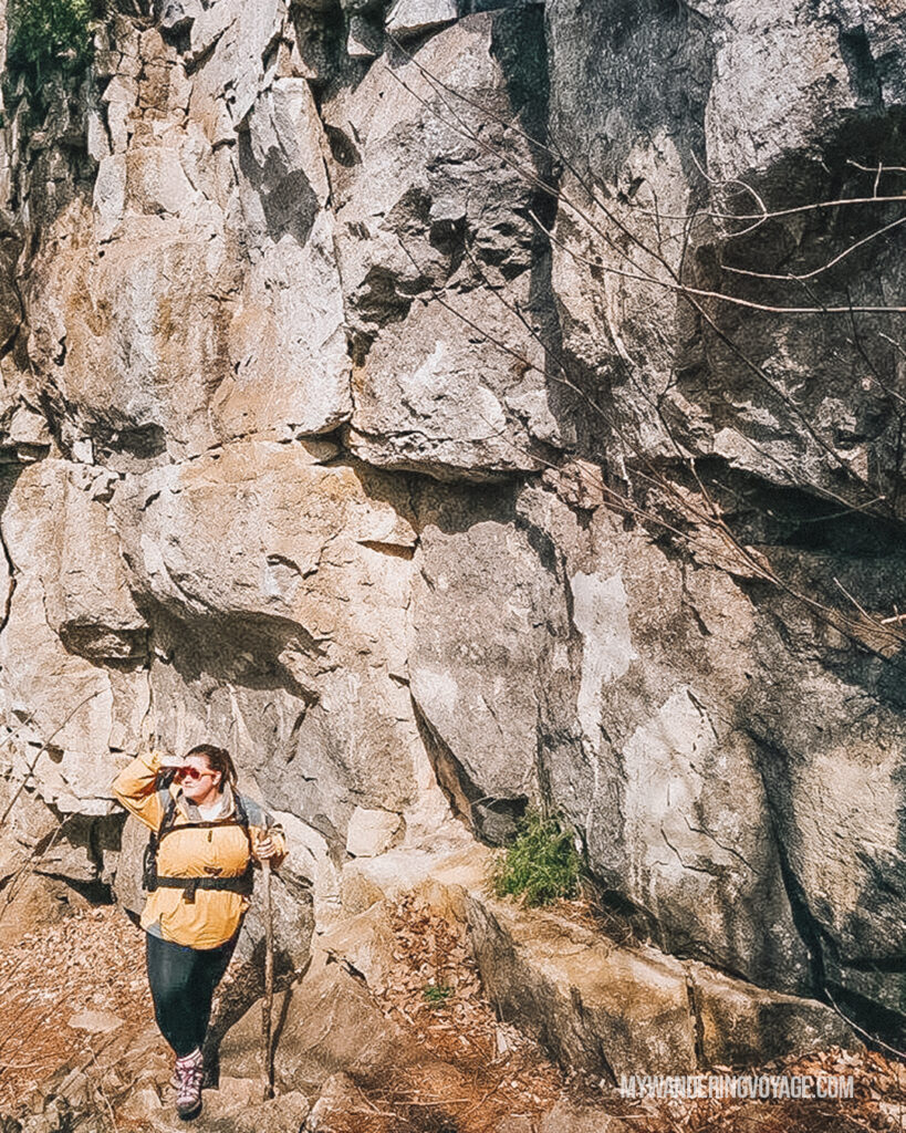 Women hiking Devil's Glen | Hiking the Bruce Trail: 14 side trails to explore | My Wandering Voyage travel blog