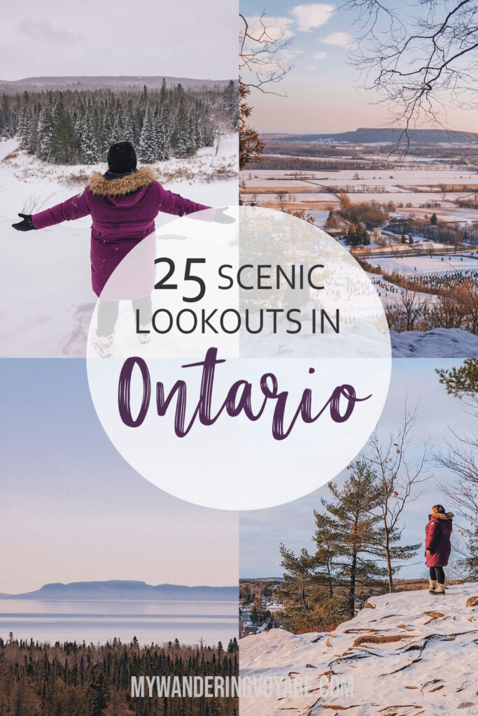 There’s no doubt that Ontario is a beautiful place. See it from above with these 25 best scenic lookouts in Ontario. | My Wandering Voyage travel blog #scenic #Ontario #travel #Canada