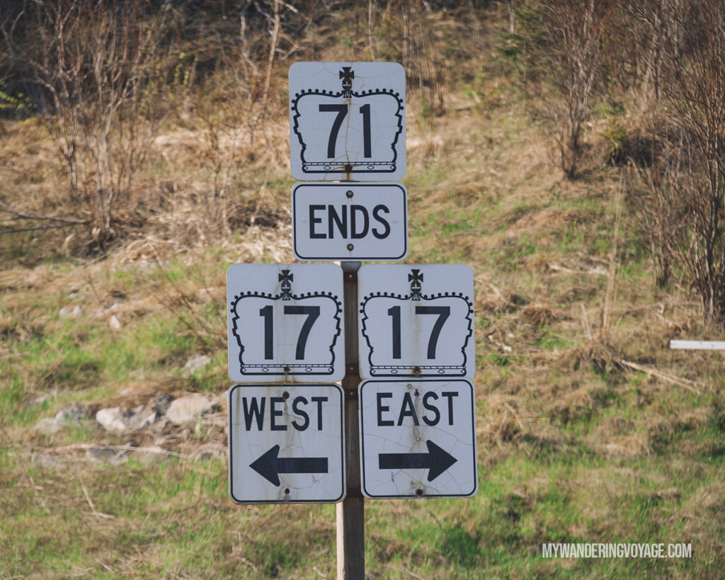 Signs signs signs | Road trip tips: What you need to know about taking a cross-country road trip | My Wandering Voyage travel blog #Travel #RoadTrip #Canada #USA