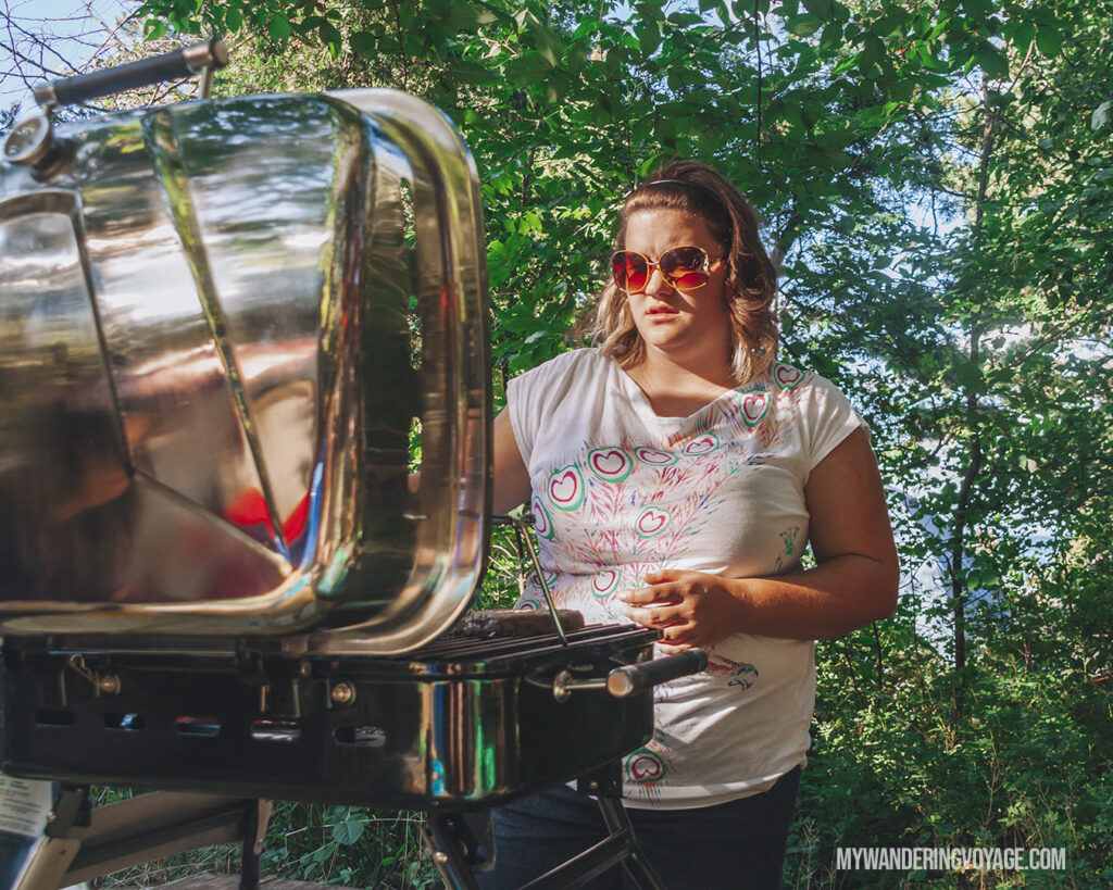 Cooking over the grill | Beginners guide to camping + camping essentials | My Wandering Voyage travel blog