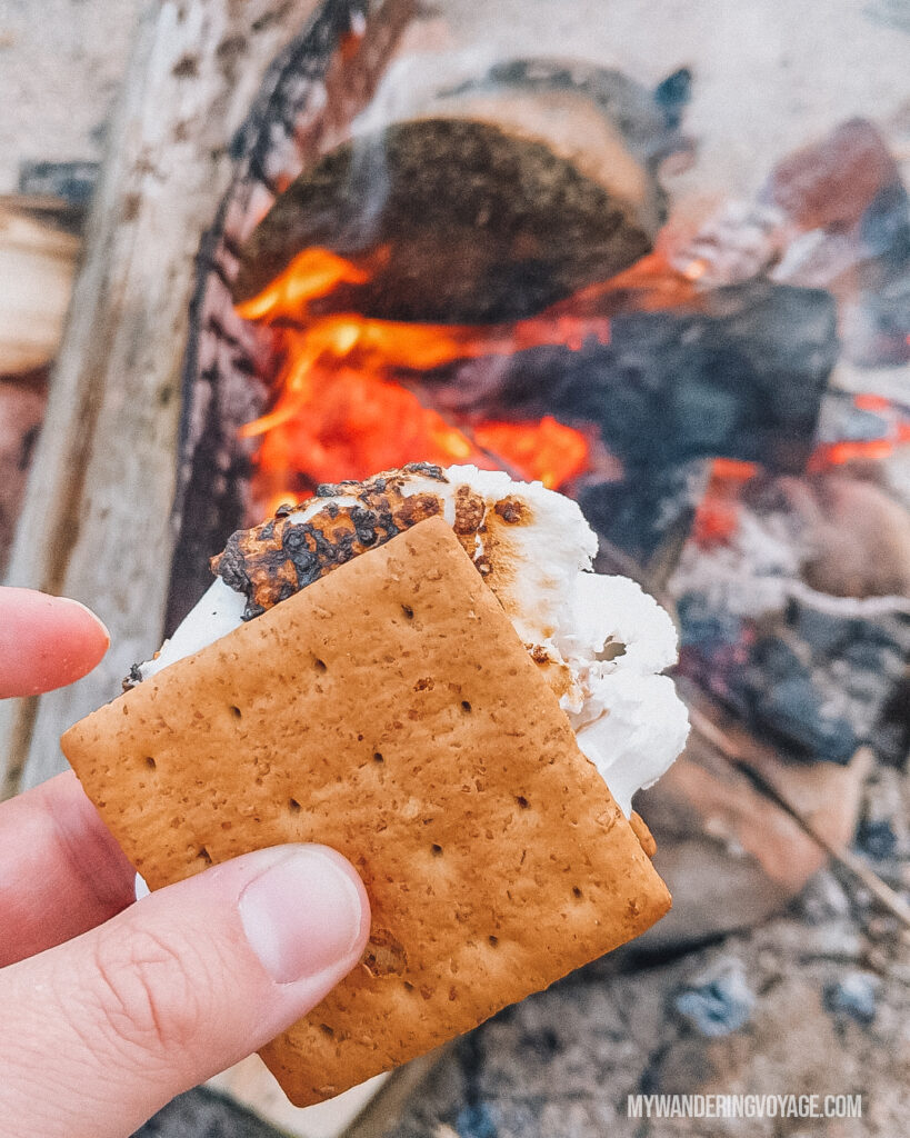 S'mores | Beginners guide to camping + camping essentials | My Wandering Voyage travel blog