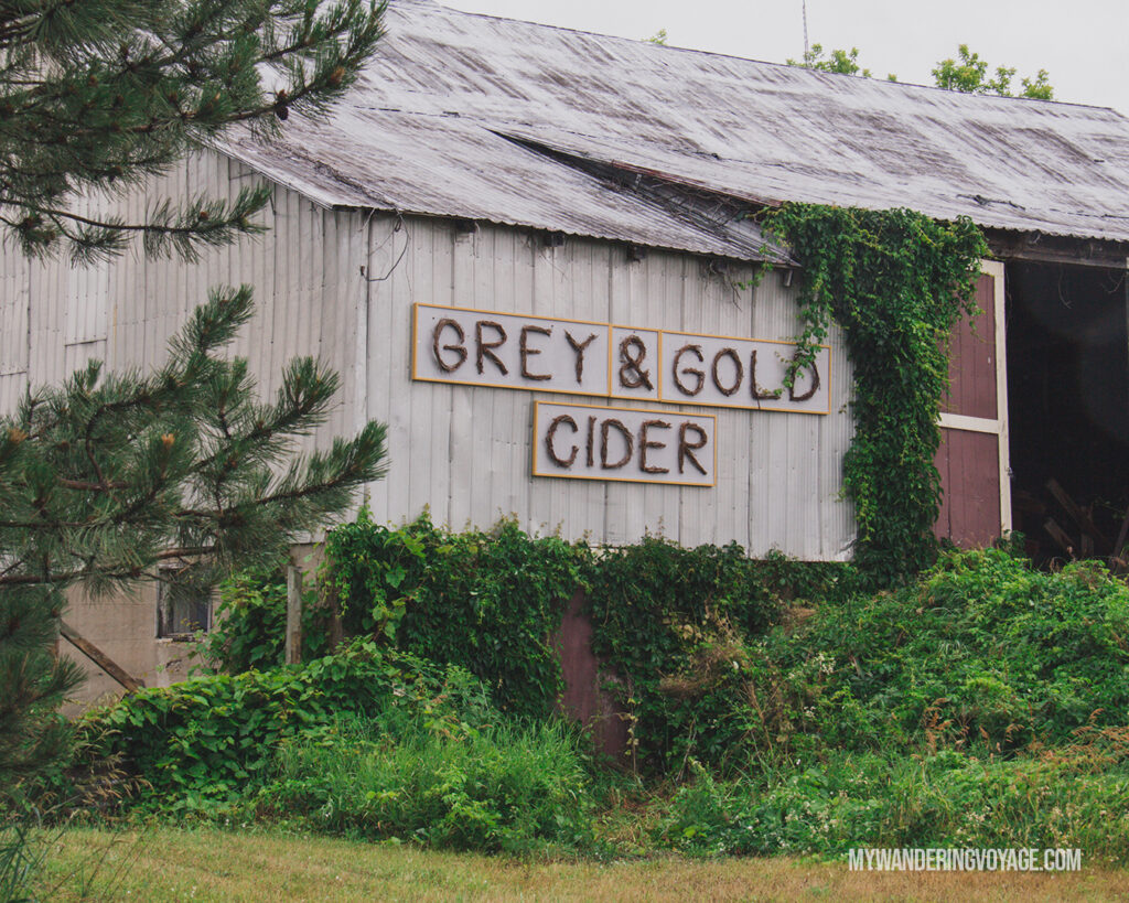 Grey & Gold Cider | Ontario Cider: Take a self-guided Georgian Bay cider tour | My Wandering Voyage travel blog #Ontario #Cider #GeorgianBay #daytrip
