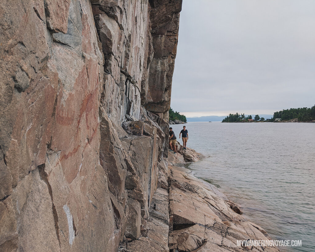 Agawa Rock Pictographs | Toronto to Thunder Bay: a 10-day Northern Ontario road trip along Lake Superior’s spectacular coast | My Wandering Voyage travel blog #LakeSuperior #RoadTrip #Ontario #Canada #travel