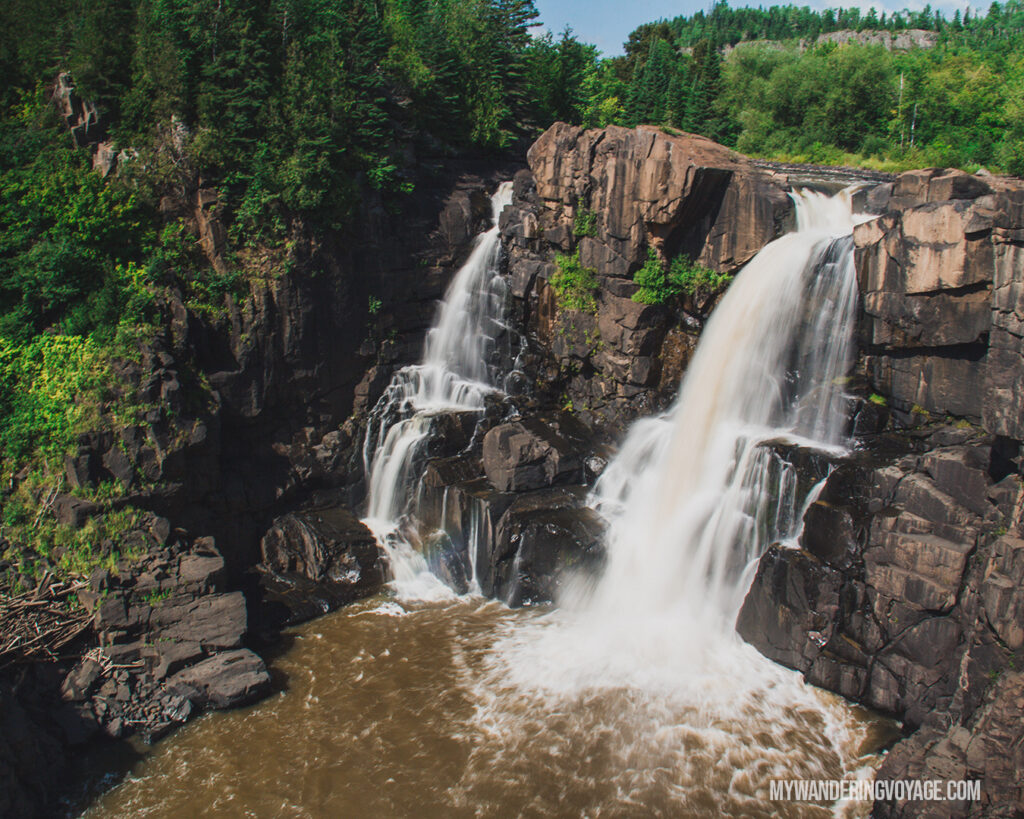 High Falls at Pigeon River Provincial Park | Toronto to Thunder Bay: a 10-day Northern Ontario road trip along Lake Superior’s spectacular coast | My Wandering Voyage travel blog #LakeSuperior #RoadTrip #Ontario #Canada #travel