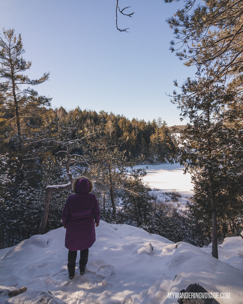 Silent Lake Provincial Park | Stellar places for snowshoeing in Ontario | My Wandering Voyage travel blog #travel #winterexercise #snowshoeing #Ontario #Canada