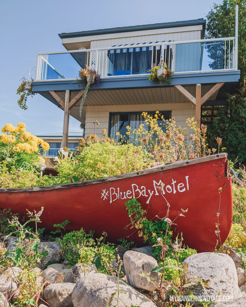 Blue Bay Motel Tobermory | The Complete guide to camping on Flowerpot Island | My Wandering Voyage travel blog #FlowerpotIsland #Tobermory #BrucePeninsula #Ontario #Canada #Travel #Camping