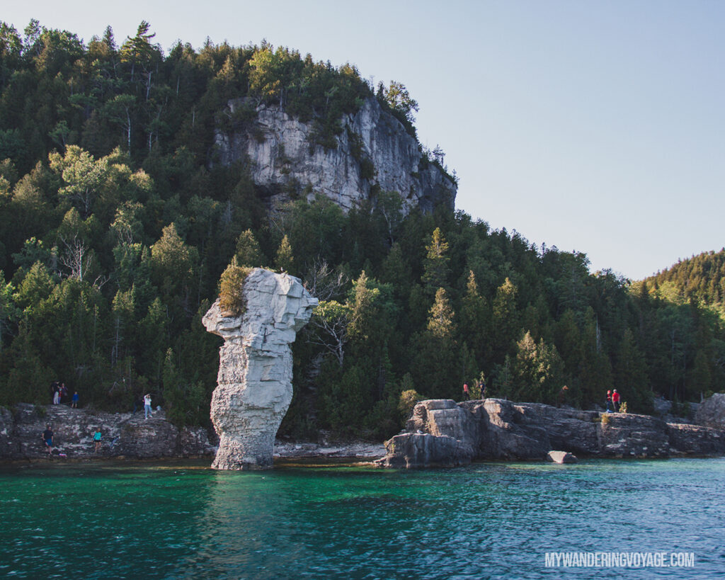 Large flowerpot on Flowerpot Island | The Complete guide to camping on Flowerpot Island | My Wandering Voyage travel blog #FlowerpotIsland #Tobermory #BrucePeninsula #Ontario #Canada #Travel #Camping