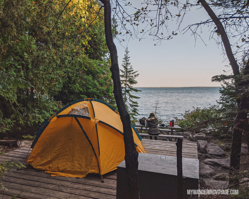 Flowerpot Island camping | The Complete guide to camping on Flowerpot Island | My Wandering Voyage travel blog #FlowerpotIsland #Tobermory #BrucePeninsula #Ontario #Canada #Travel #Camping