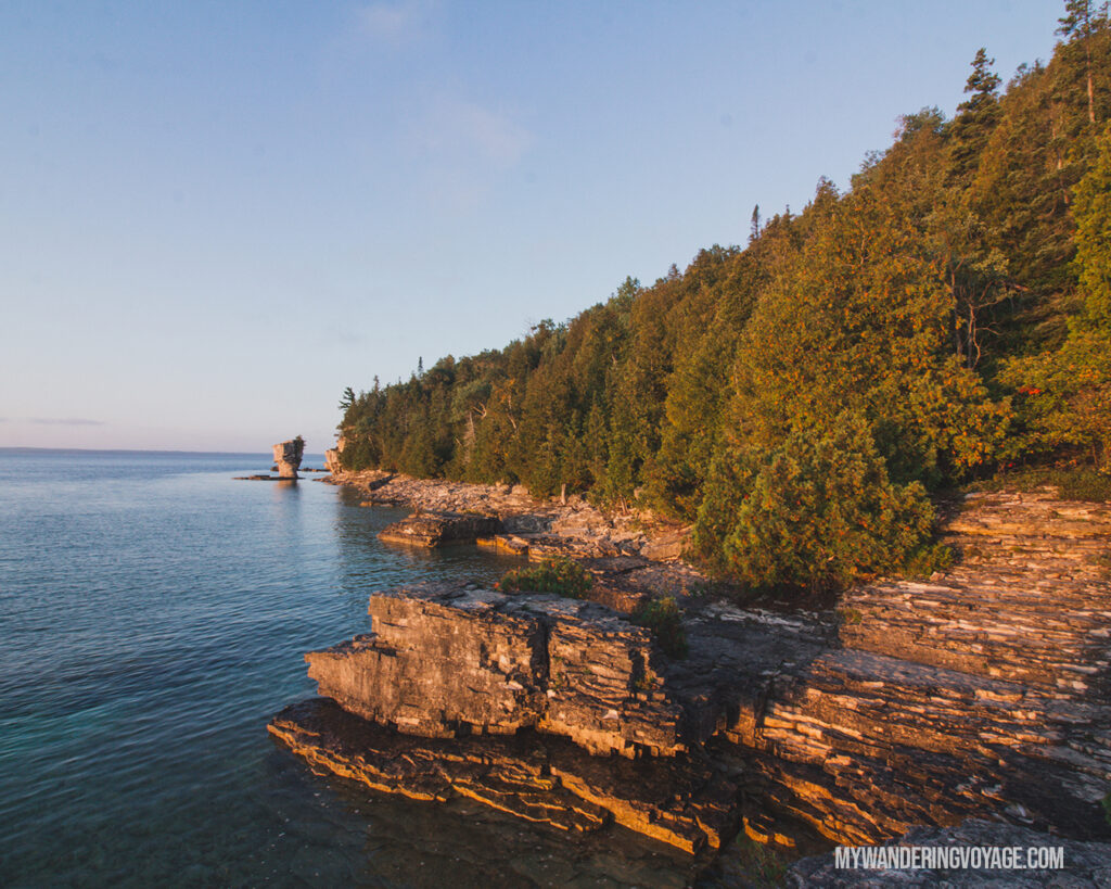 Small flowerpot on Flowerpot Island | The Complete guide to camping on Flowerpot Island | My Wandering Voyage travel blog #FlowerpotIsland #Tobermory #BrucePeninsula #Ontario #Canada #Travel #Camping