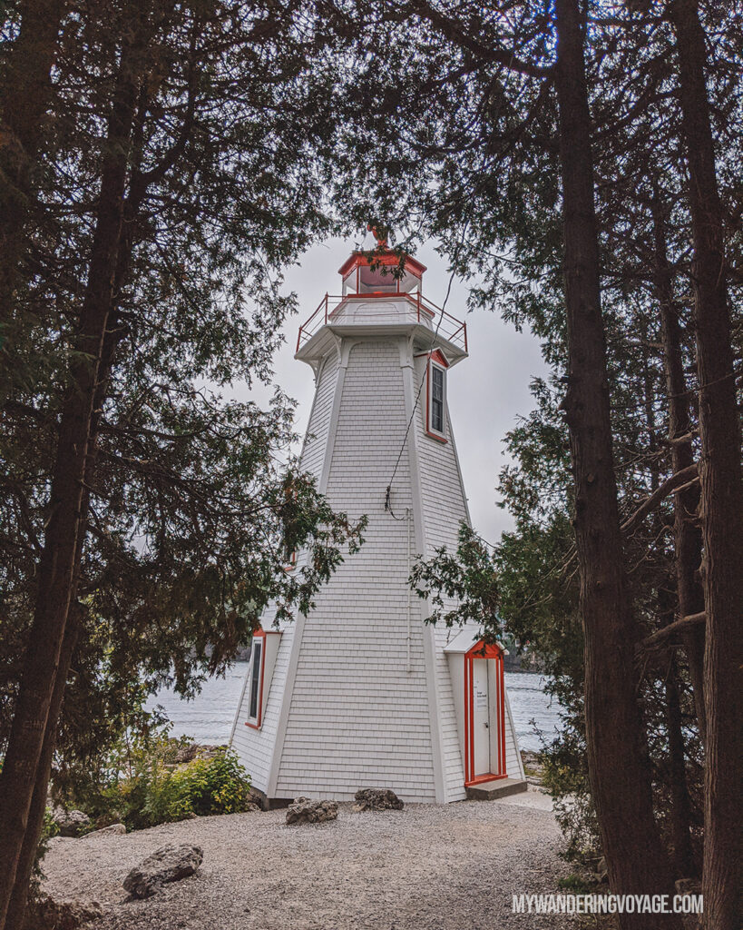 Big Tub Lighthouse | The Complete guide to camping on Flowerpot Island | My Wandering Voyage travel blog #FlowerpotIsland #Tobermory #BrucePeninsula #Ontario #Canada #Travel #Camping