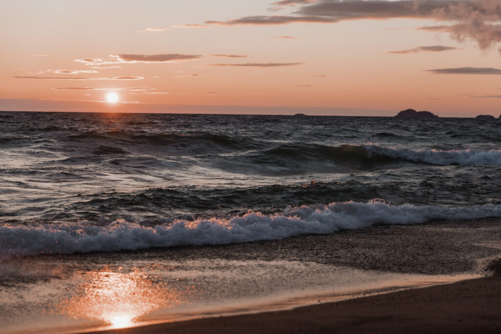 Sunset at Agawa Bay Campground | The Ultimate Guide to Lake Superior Provincial Park | My Wandering Voyage travel blog #Camping #Ontario #Travel #Outdoors #Hiking
