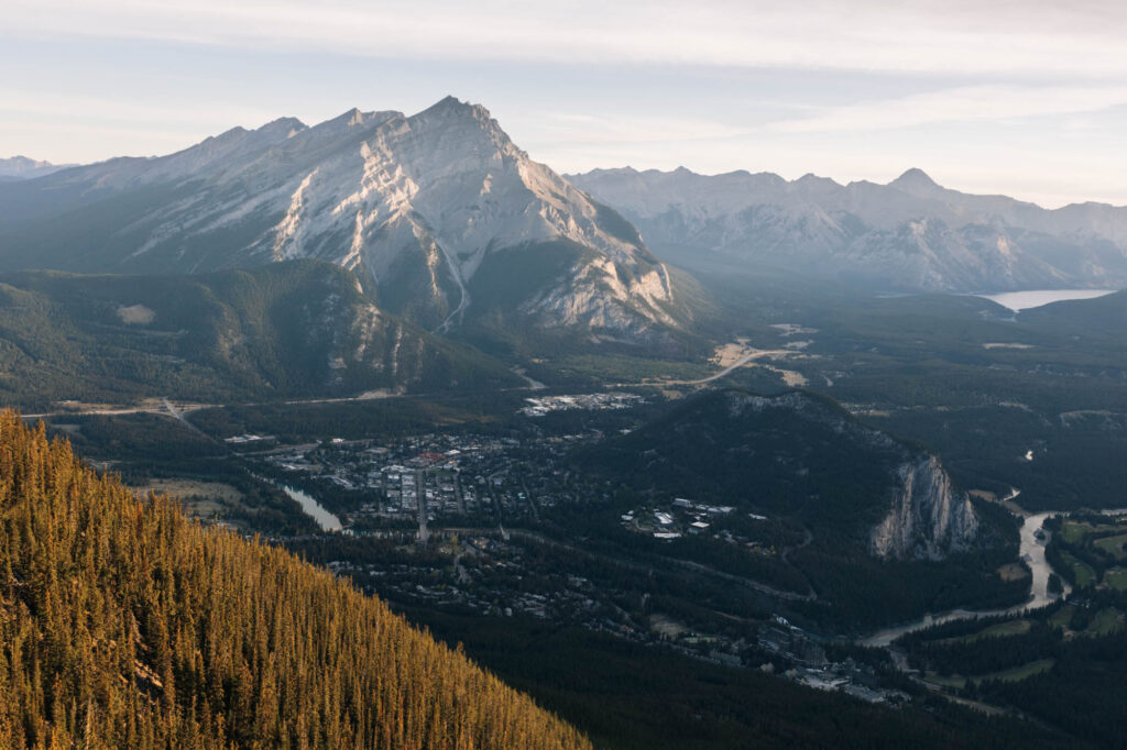 Banff from Sulfur Mountain | How to visit Banff without a Car | My Wandering Voyage travel blog 