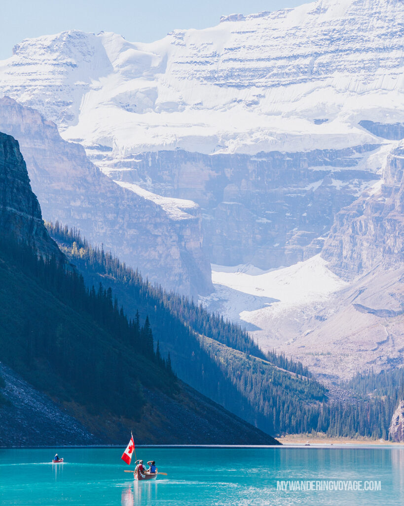 Lake Louise and canoe | Top things to see in Jasper and Banff | My Wandering Voyage