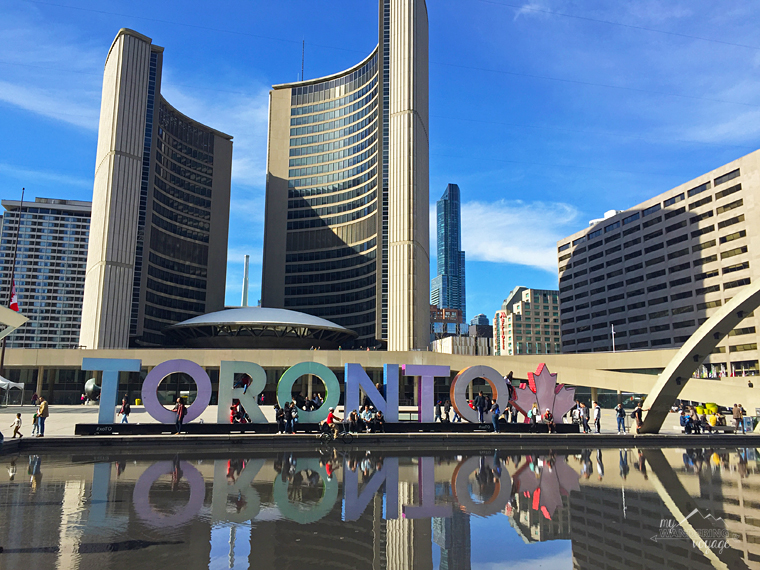Toronto Sign, Nathan Phillips Square - Top ten things to do in Toronto for first timers | My Wandering Voyage travel blog