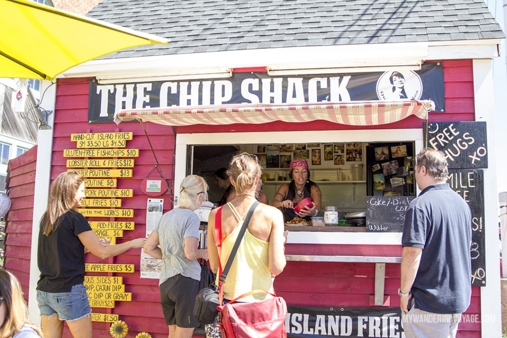 Chip Shack - Prince Edward Island, one of the four Canadian Atlantic provinces, is full of stunning landscapes and island hospitality. Known for its red-sandy beaches and glorious seafood, PEI offers a little something for everyone. Nine places to explore in Prince Edward Island | My Wandering Voyage Travel Blog