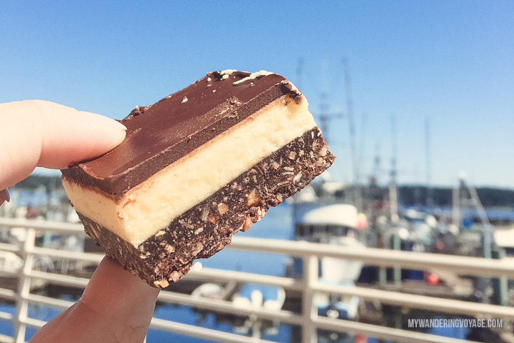 Delicious Nanaimo Bar | Nanaimo, British Columbia is home to more than its namesake dessert, it’s a wonderful city on Vancouver Island to explore. #NanaimoBarTrail #ExploreNanaimo #exploreBC #ExploreCanada #Canadatravel