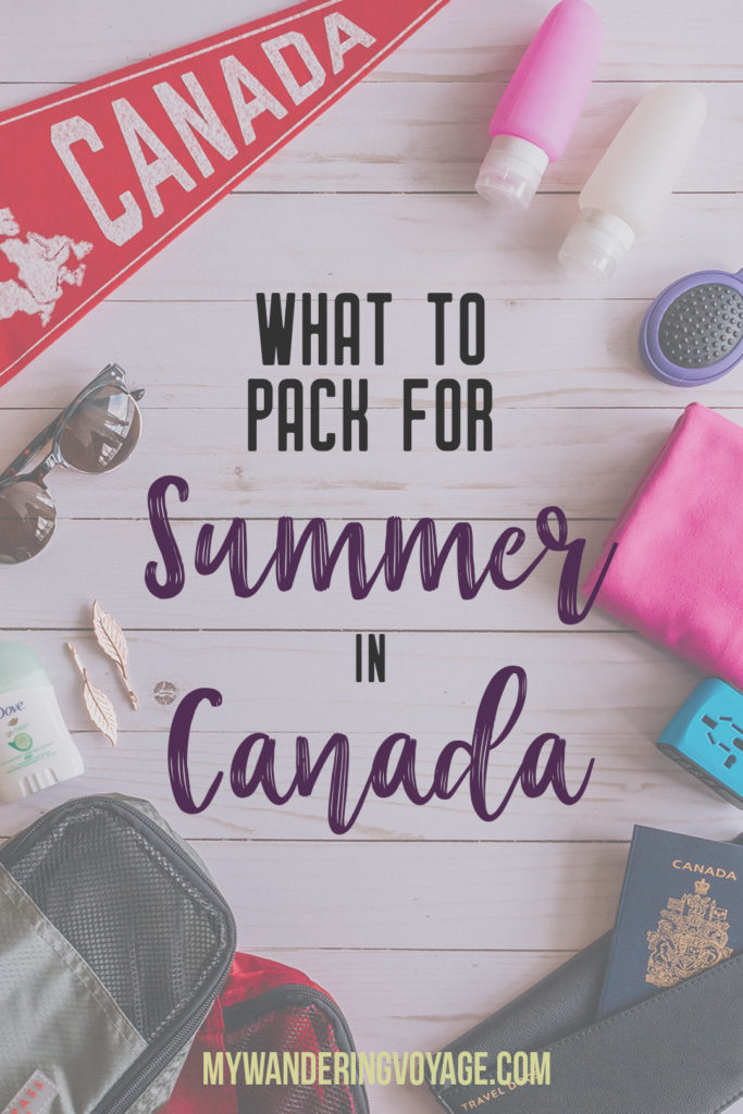 In Canada, summer temperatures range from coast to coast to coast. It can be hard to know what to pack for Canada in summer. This guide will help. #packingguide #packinglist #summertravel #travel #Canada